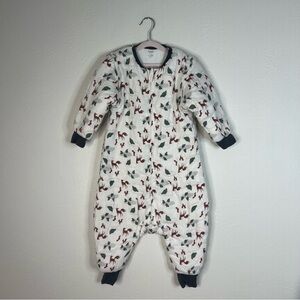 Nest Designs Baby Footed Romper Fox Print Long Sleeve Zip Front Size 2.5-4T